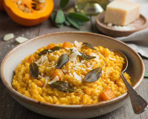 Kürbis-Risotto mit Salbei Kürbis-Risotto mit Salbei